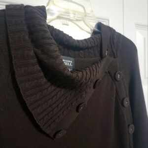 Adrian Papell NWT rich brown sz L sweater dress